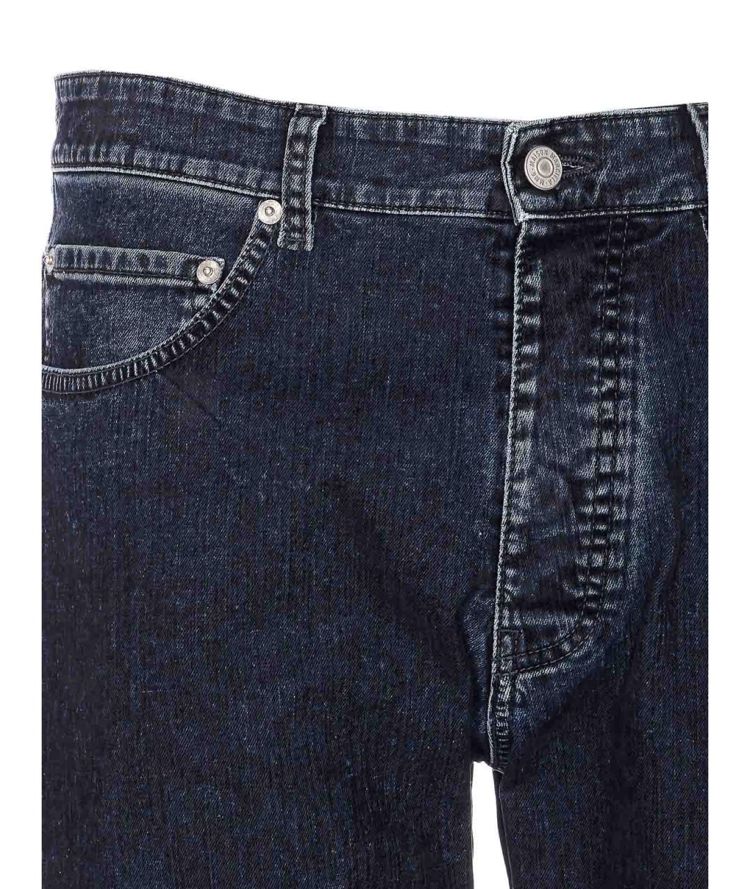 MM6 MAISON MARGIELA Синие хлопковые прямые джинсы, фото 4