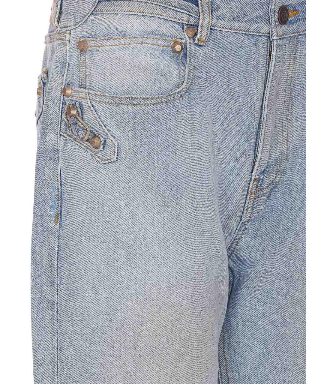 BALENCIAGA Синие хлопковые прямые джинсы, фото 4