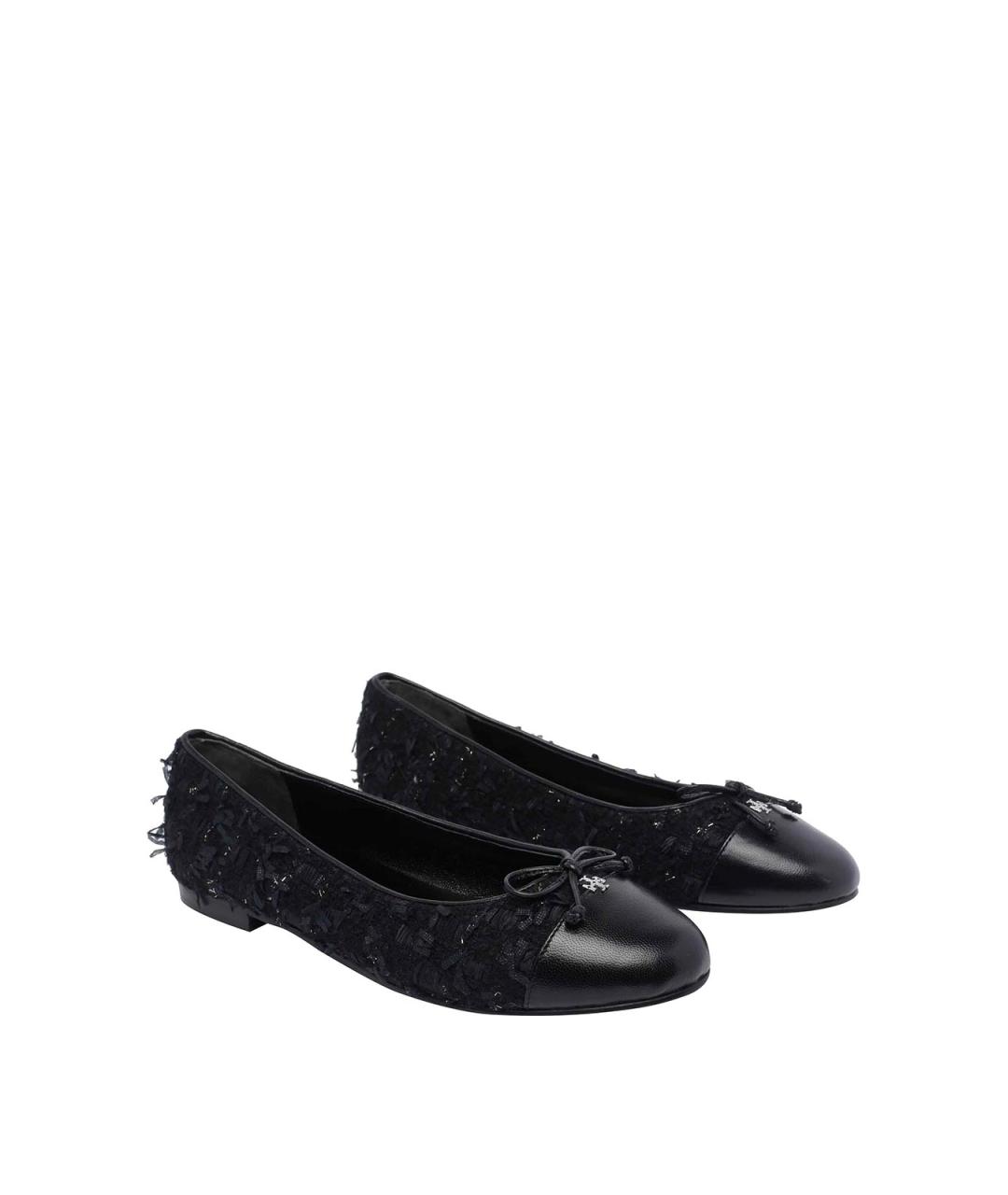 TORY BURCH Синие кожаные балетки, фото 2
