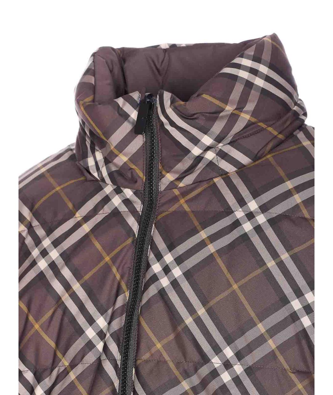 BURBERRY Коричневый полиамидовый пуховик, фото 3