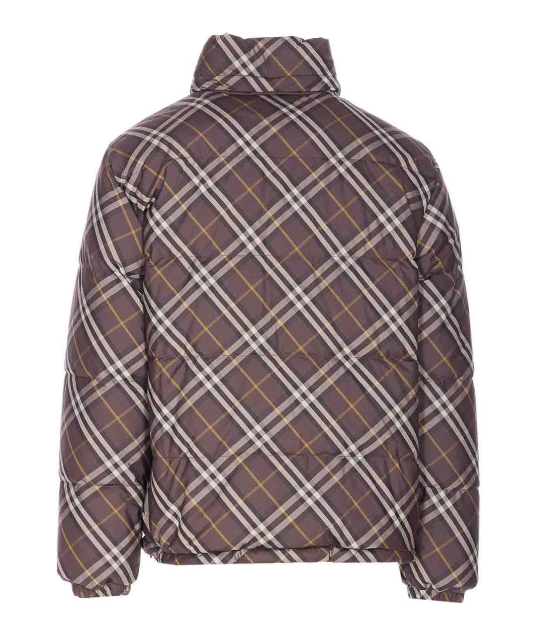 BURBERRY Коричневый полиамидовый пуховик, фото 2