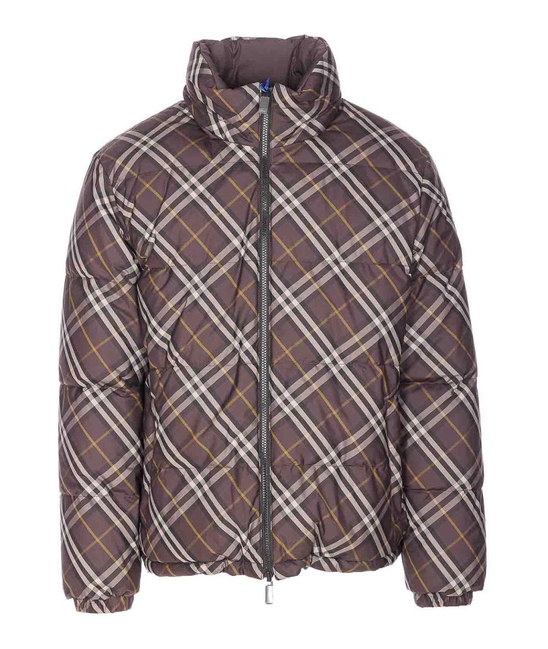 BURBERRY Коричневый полиамидовый пуховик, фото 1