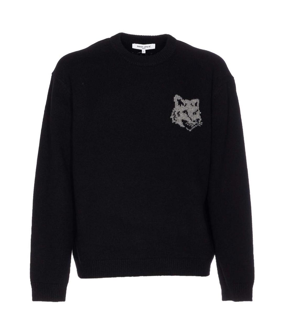MAISON KITSUNE Черный меховой джемпер / свитер, фото 1
