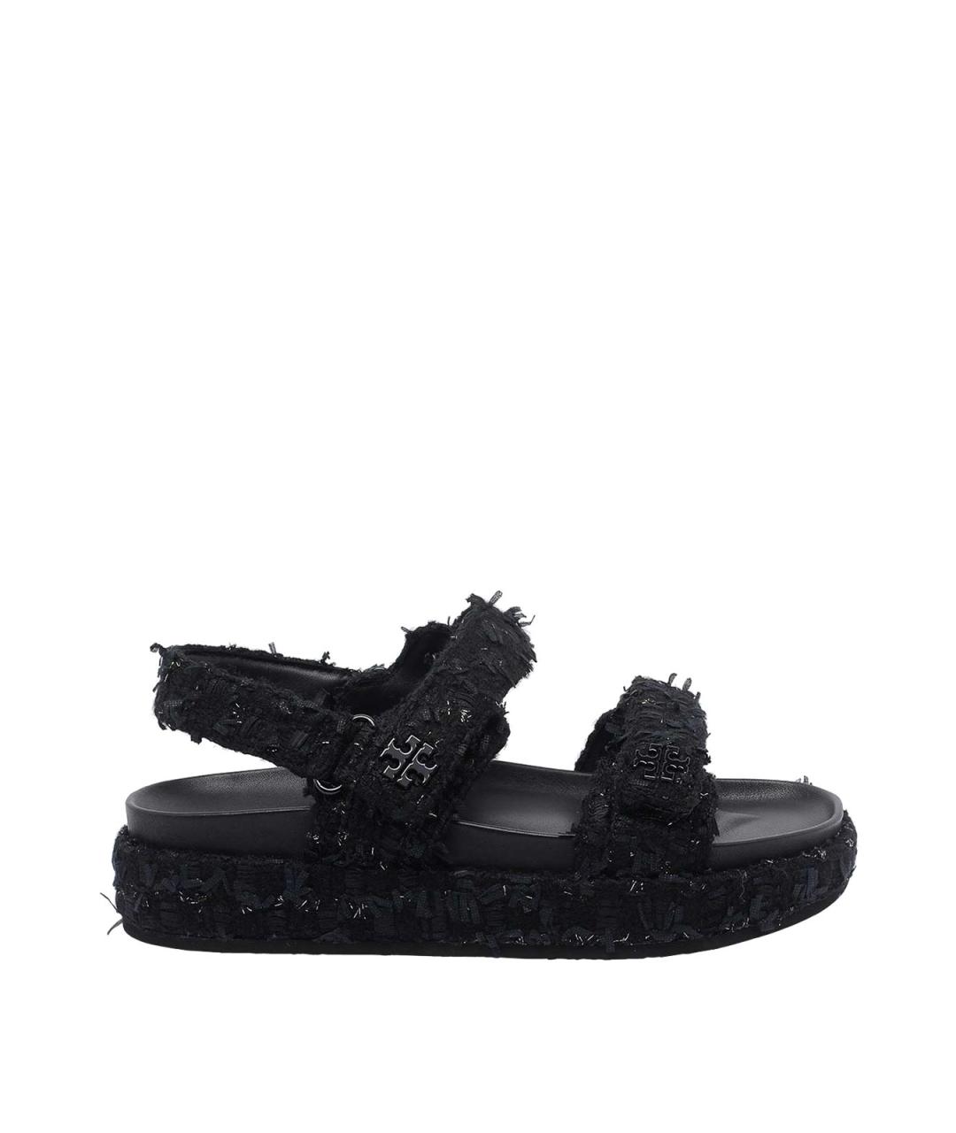 TORY BURCH Черные резиновые босоножки, фото 1