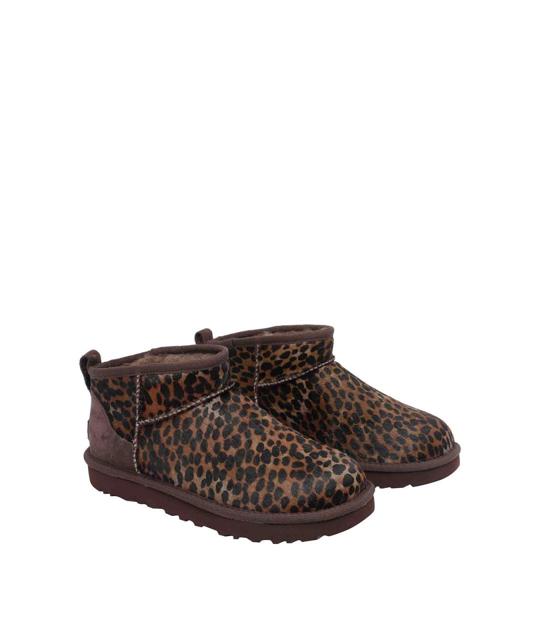 UGG Коричневые текстильные полусапоги, фото 2