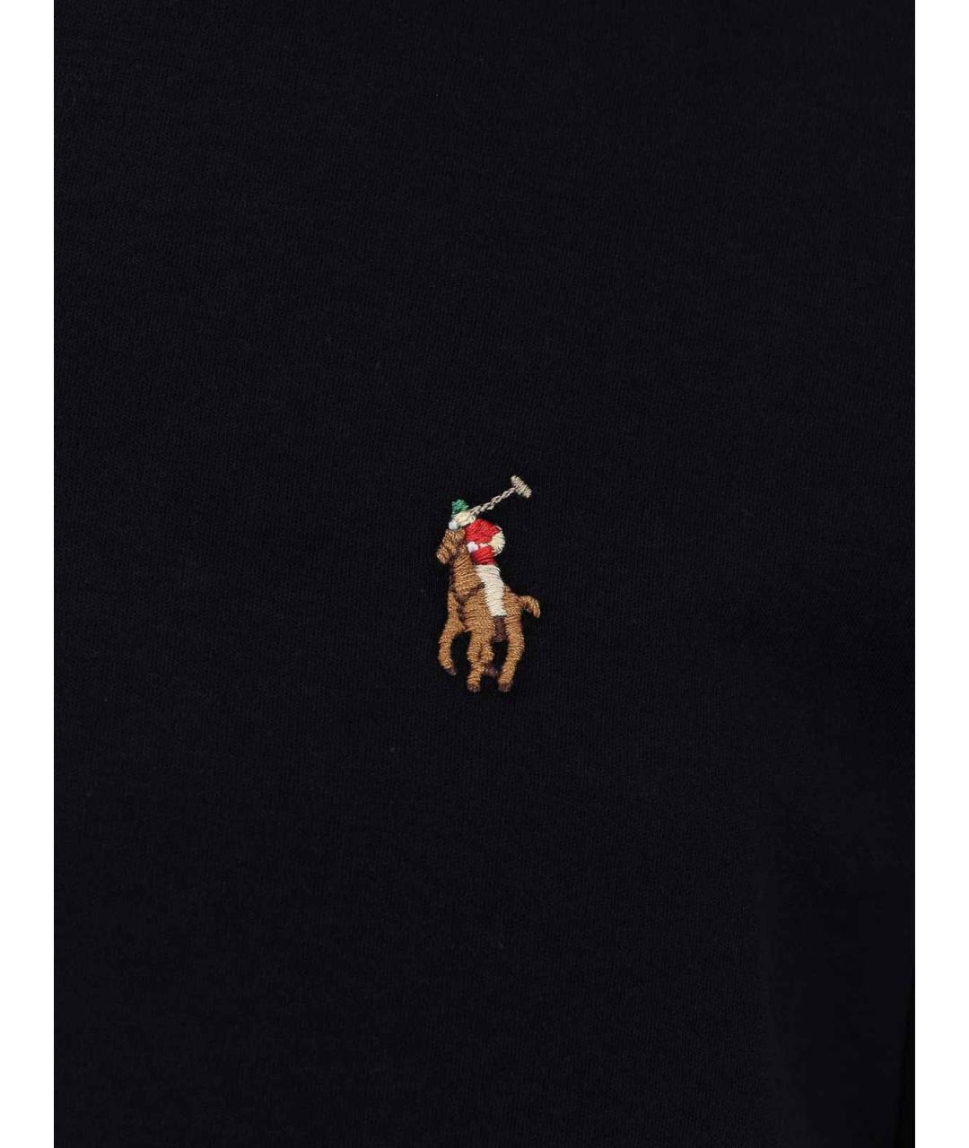 POLO RALPH LAUREN Черная хлопковая футболка, фото 3