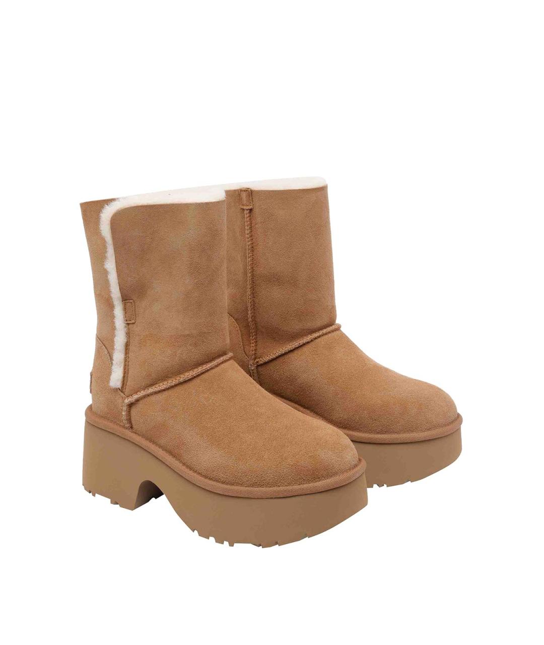 UGG Бежевые резиновые сапоги, фото 2