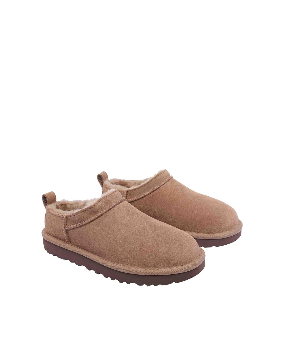 UGG Коричневые кожаные мюли, фото 2