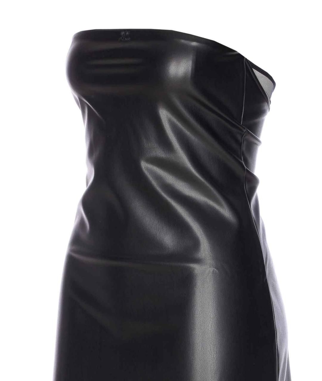 COURREGES Черное полиэстеровое повседневное платье, фото 3
