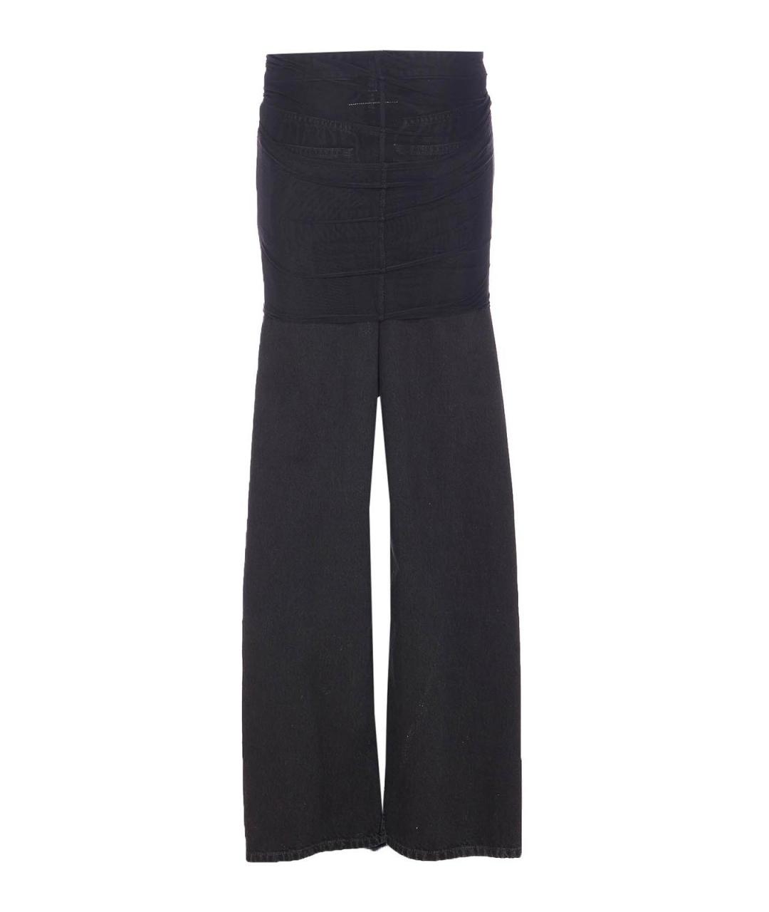 MM6 MAISON MARGIELA Черные полиамидовые брюки широкие, фото 2