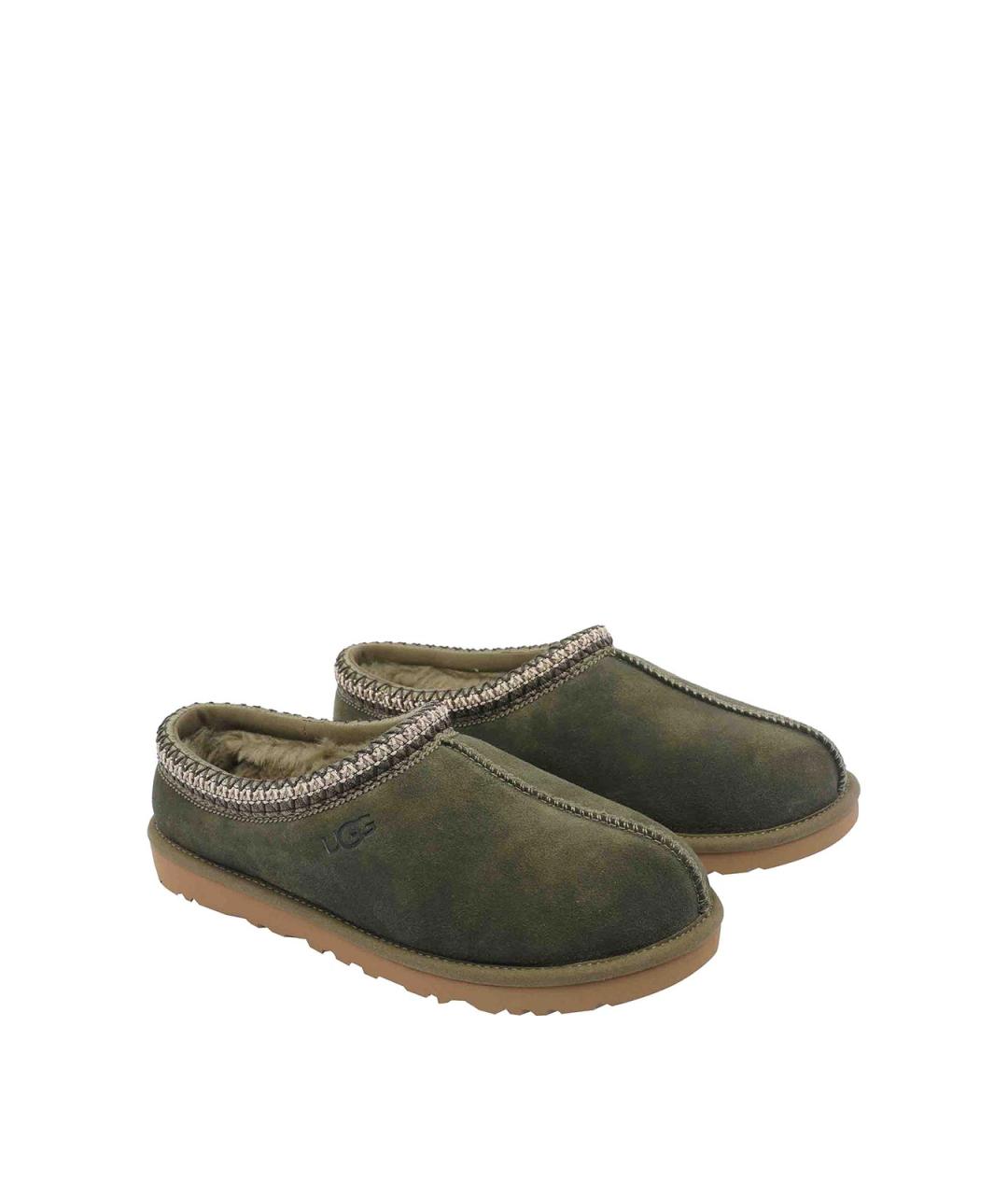 UGG AUSTRALIA Зеленые замшевые низкие ботинки, фото 2