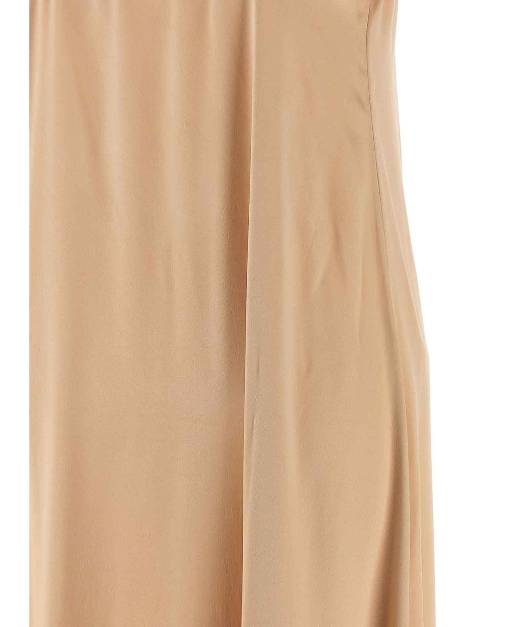 FERRAGAMO Бежевое вискозное платье, фото 4