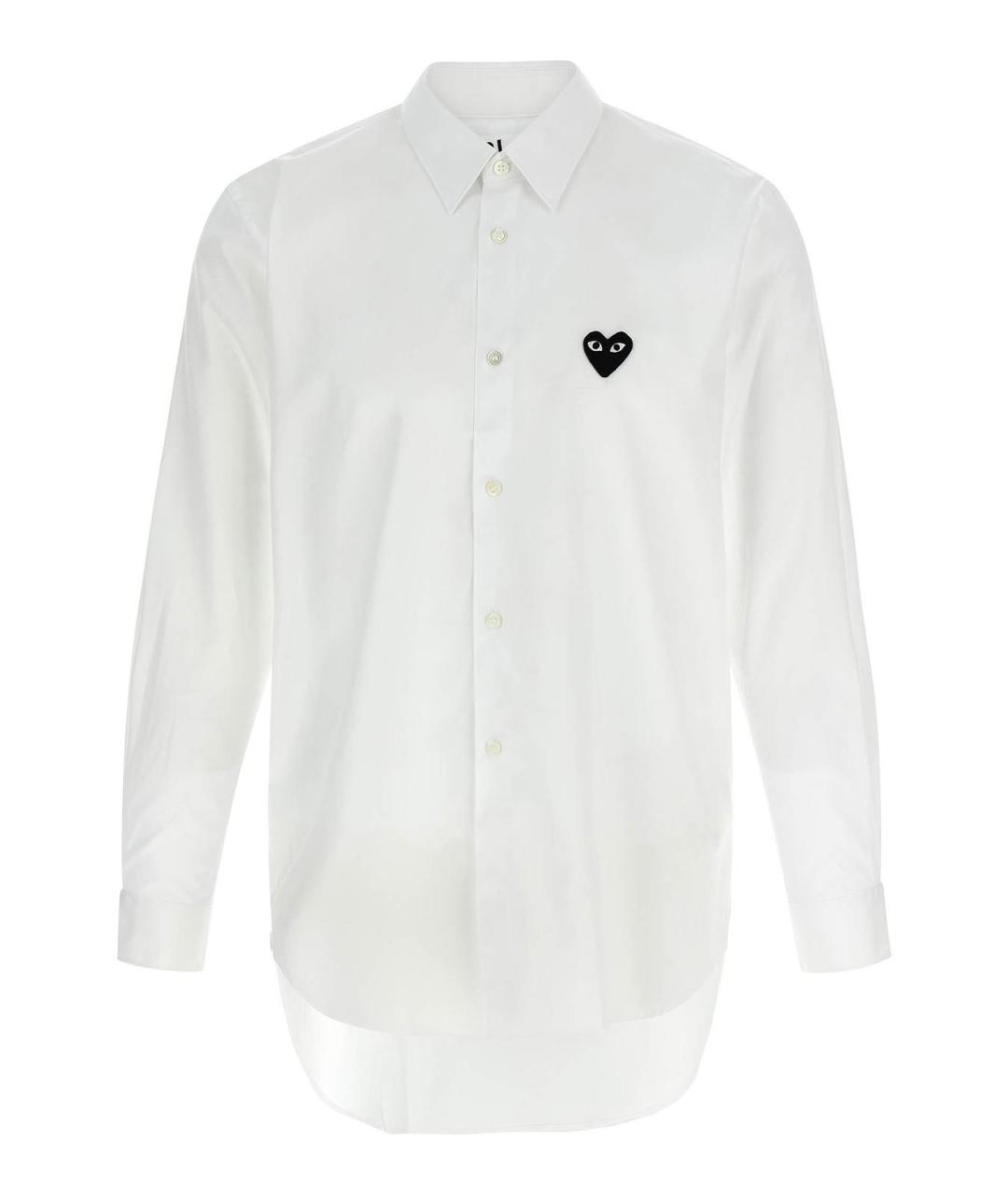 COMME DES GARÇONS PLAY Белая хлопковая классическая рубашка, фото 1