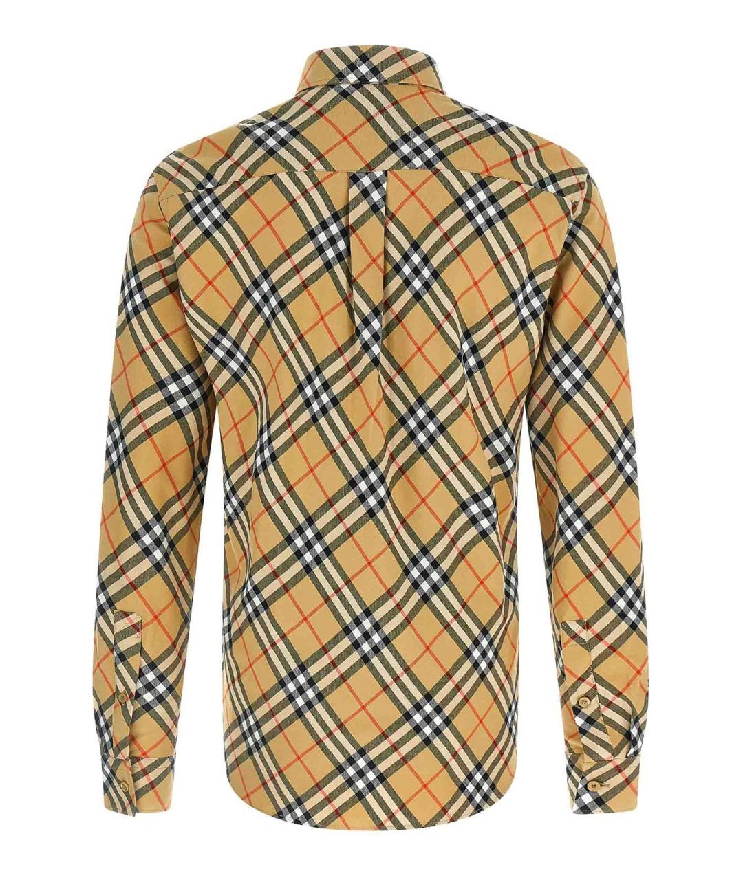 BURBERRY Бежевая хлопковая кэжуал рубашка, фото 2