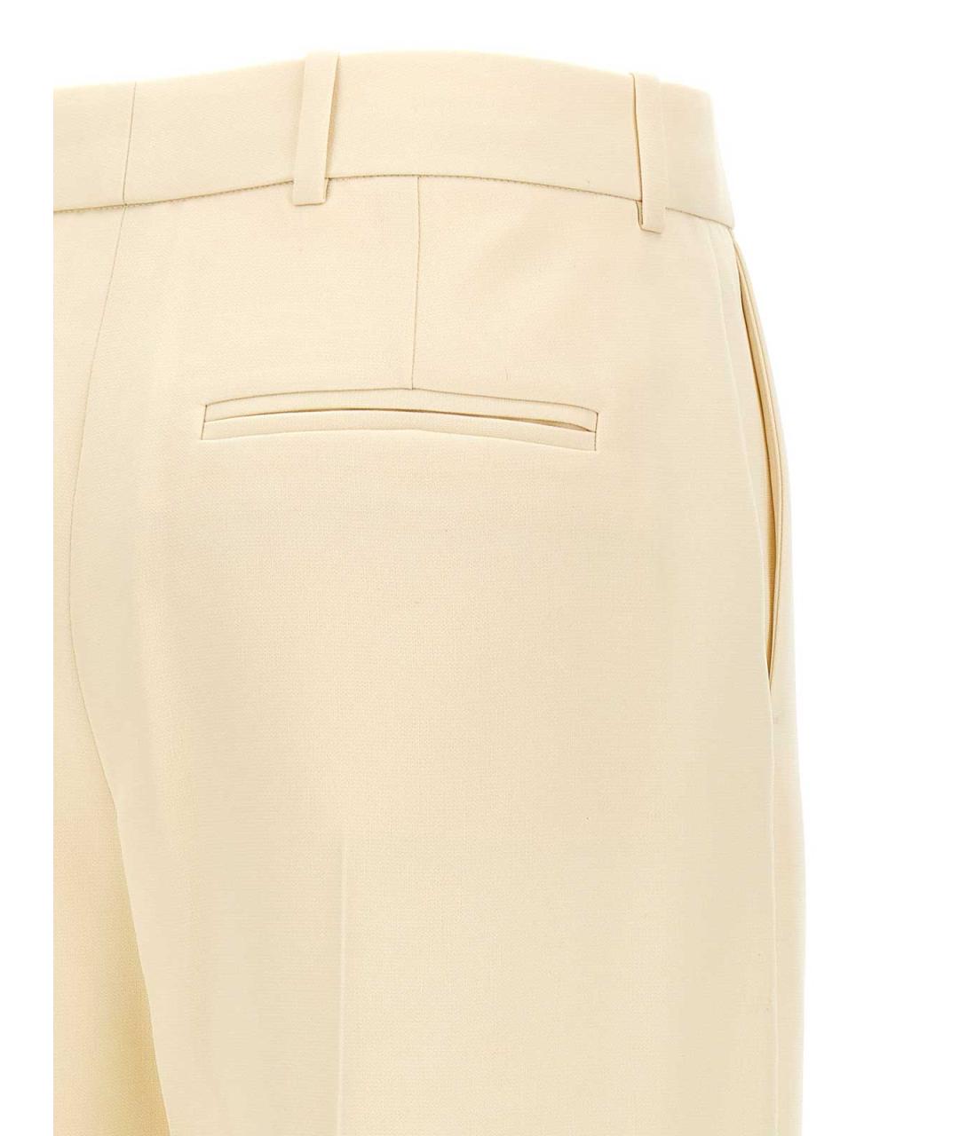 TORY BURCH Бежевые ацетатные прямые брюки, фото 4