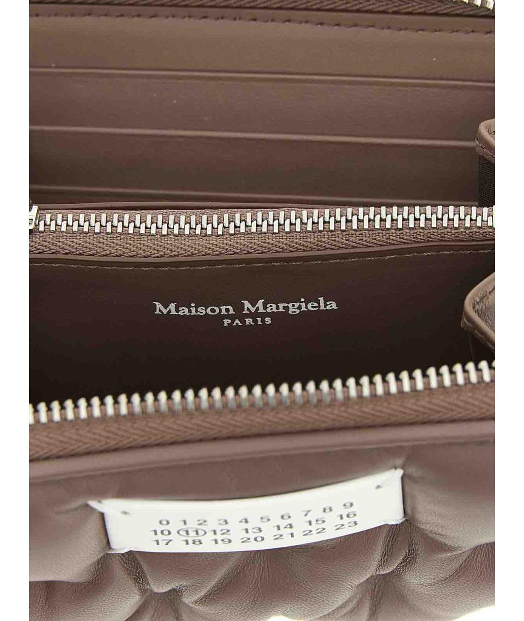 MAISON MARGIELA Бежевый кожаный кошелек, фото 3