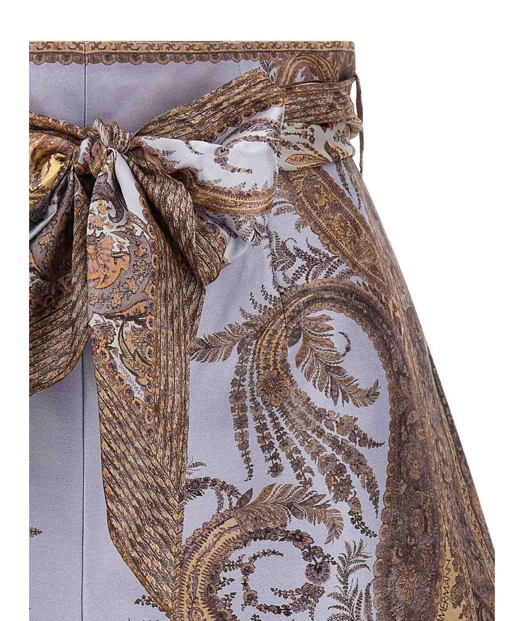 ZIMMERMANN Фиолетовые шелковые шорты, фото 3