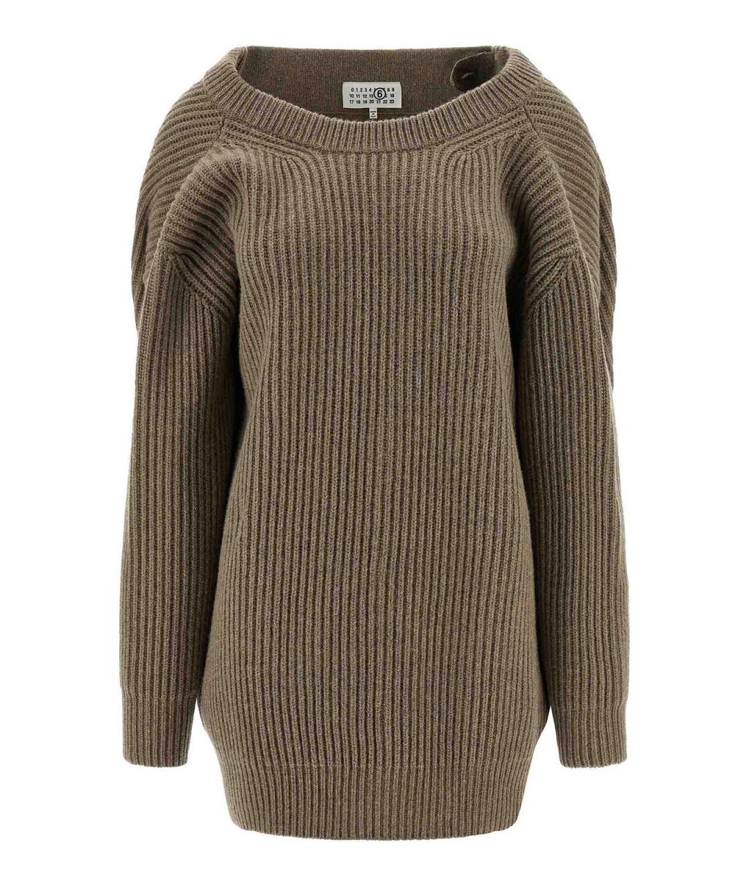MM6 MAISON MARGIELA Бежевый шерстяной джемпер / свитер, фото 2