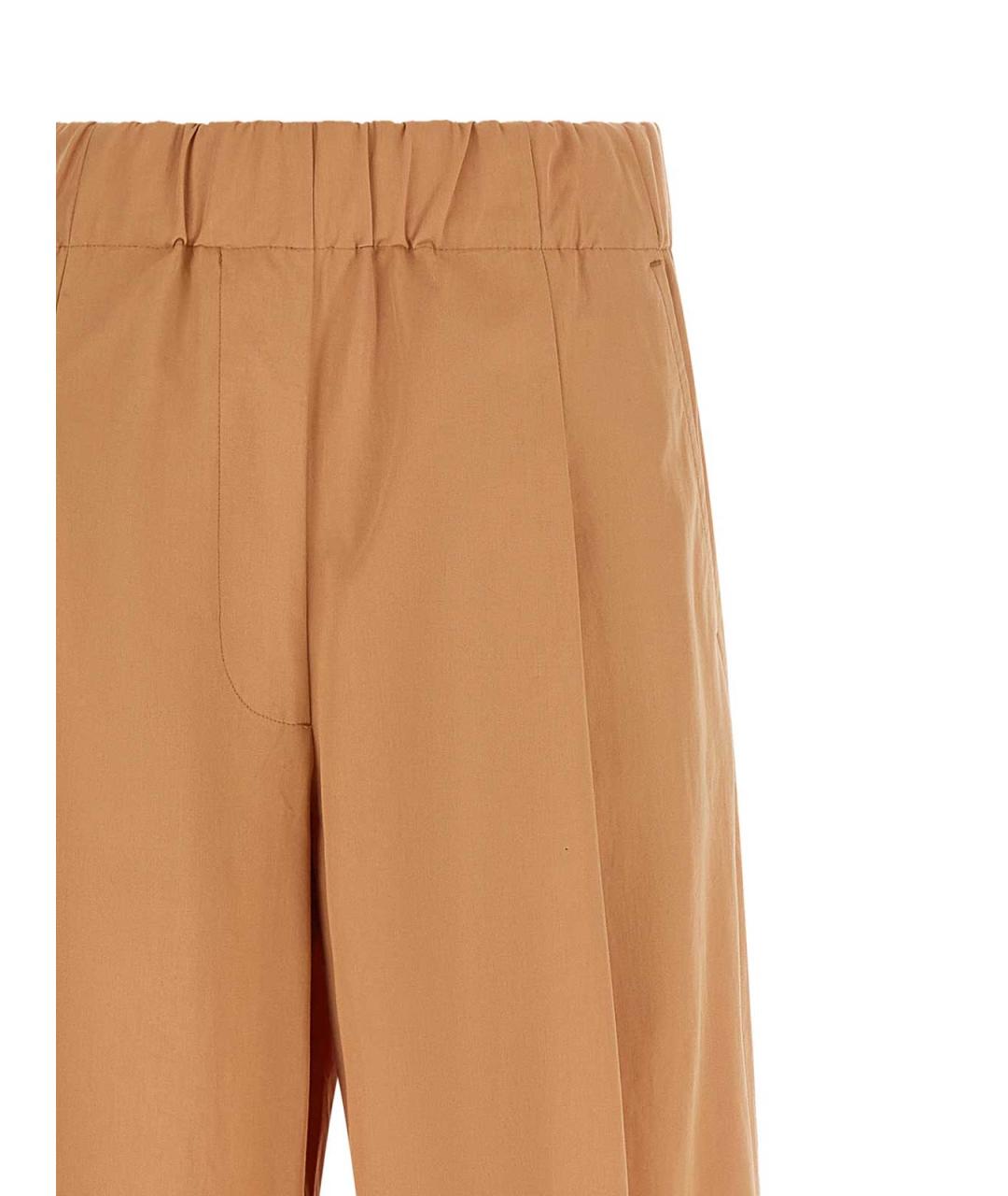 DRIES VAN NOTEN Бежевые хлопковые брюки широкие, фото 3