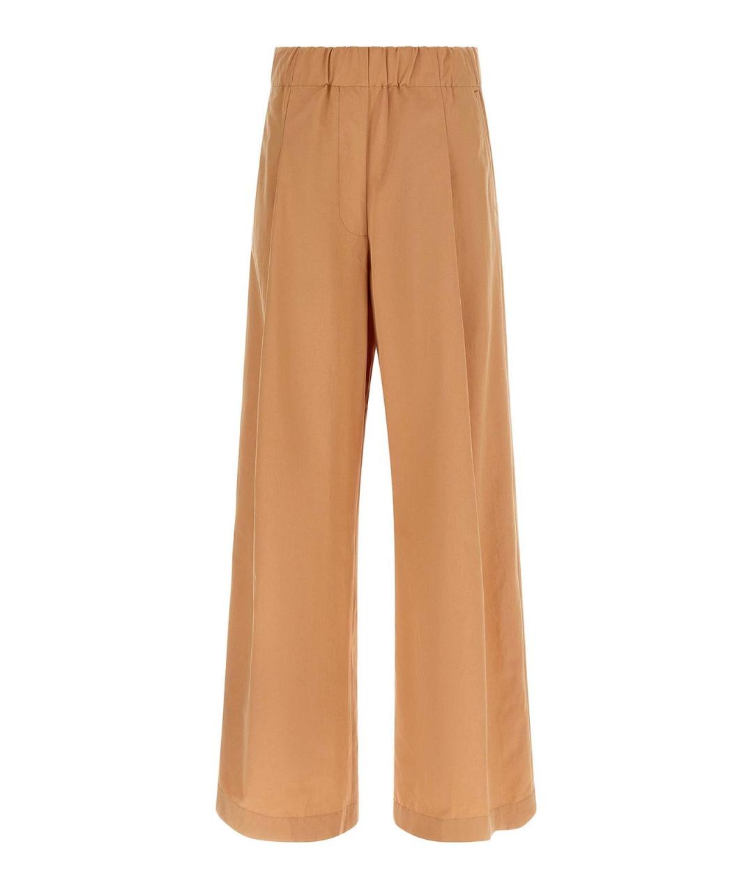DRIES VAN NOTEN Бежевые хлопковые брюки широкие, фото 1