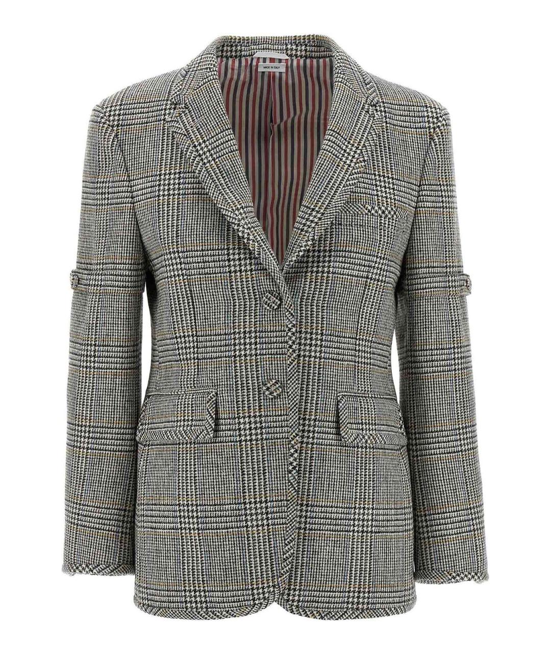 THOM BROWNE Серый шерстяной жакет/пиджак, фото 1