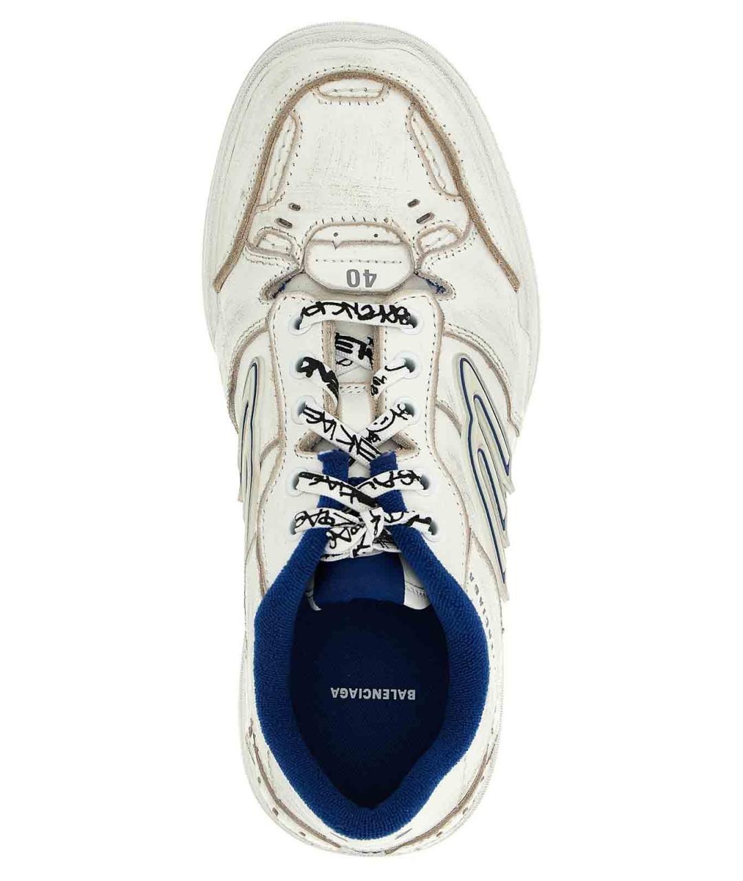 BALENCIAGA Белые низкие кроссовки / кеды, фото 4