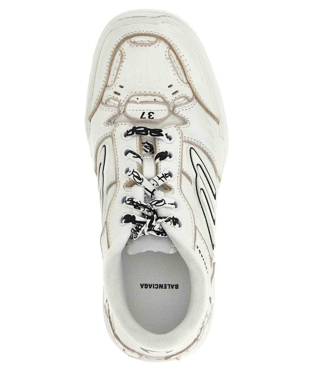 BALENCIAGA Белые синтетические кроссовки, фото 4