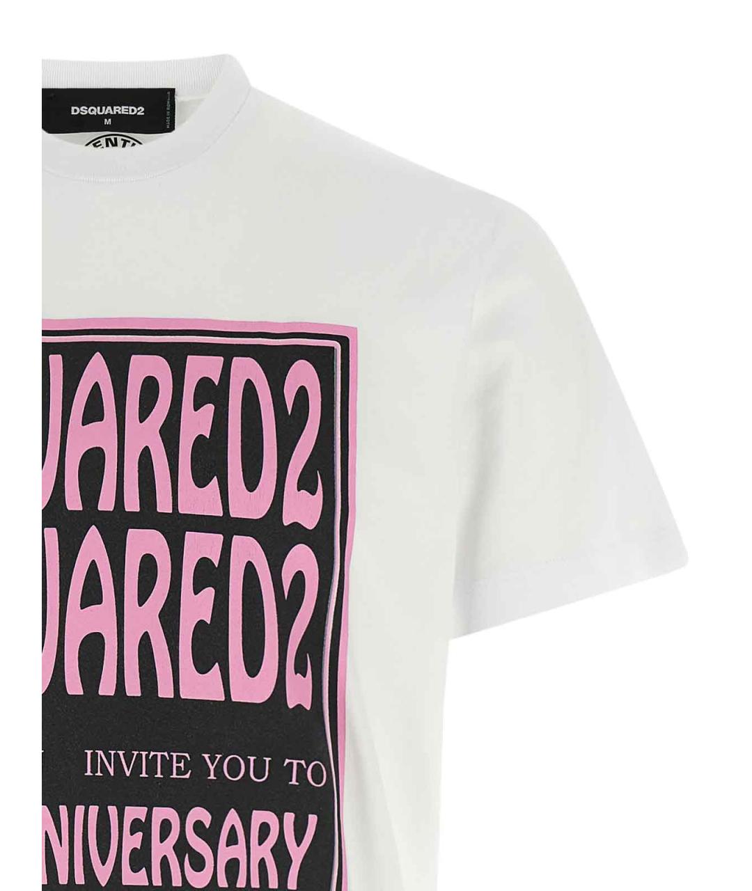 DSQUARED2 Белая хлопковая футболка, фото 3