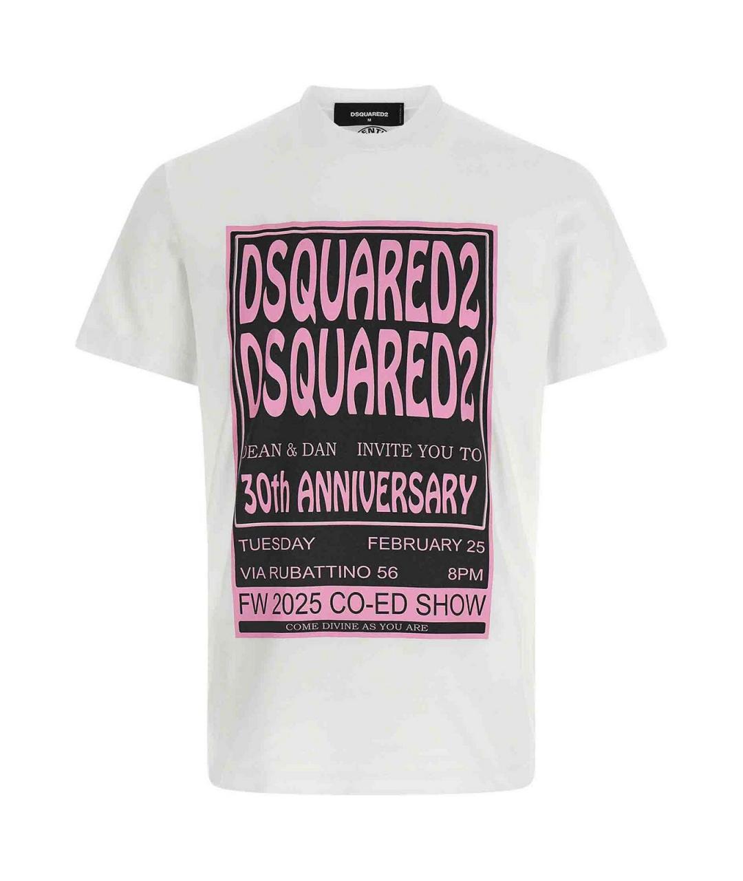 DSQUARED2 Белая хлопковая футболка, фото 1