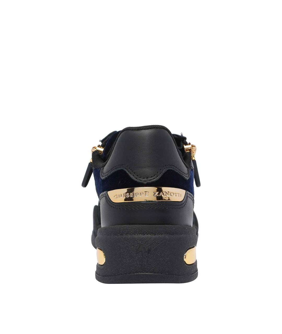 GIUSEPPE ZANOTTI DESIGN Черные резиновые низкие кроссовки / кеды, фото 4