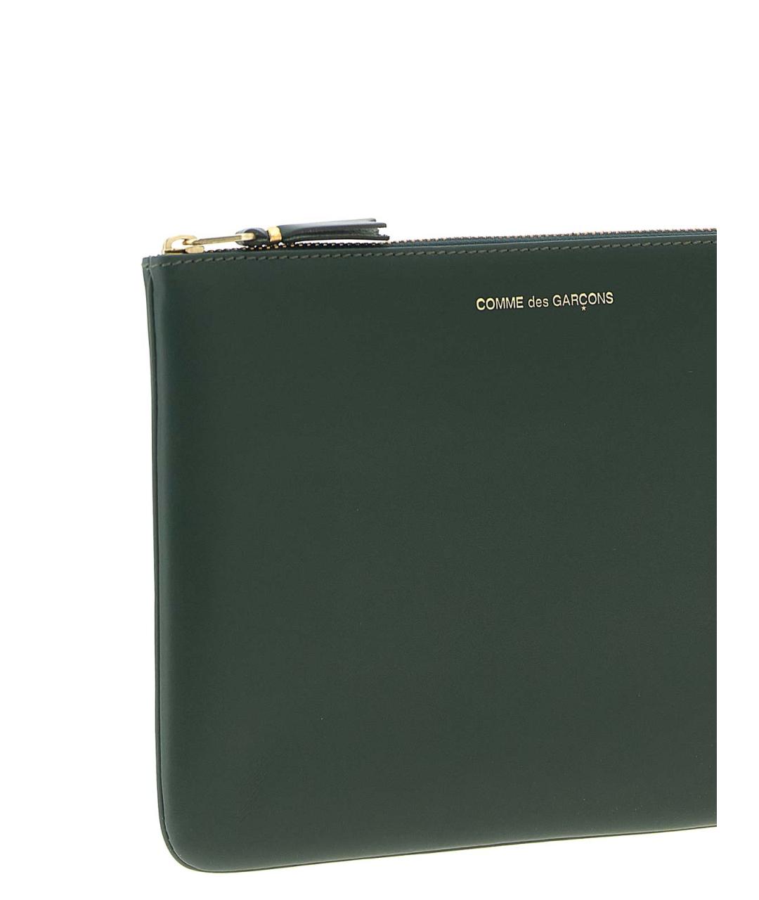 COMME DES GARÇONS WALLET Зеленый кожаный кошелек, фото 3