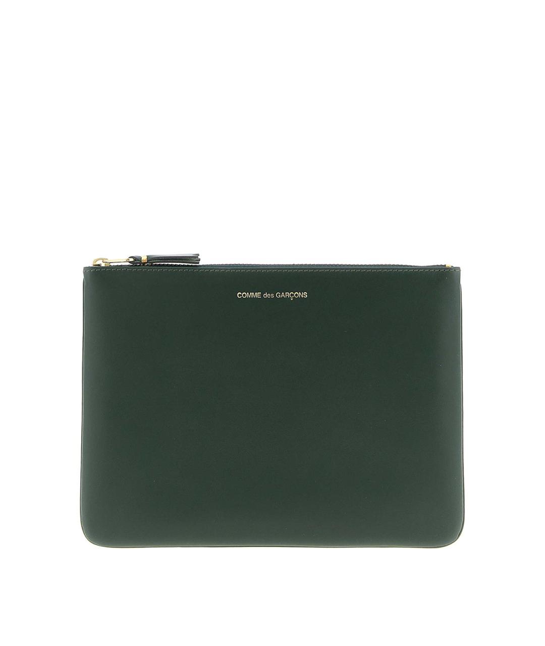 COMME DES GARÇONS WALLET Зеленый кожаный кошелек, фото 1
