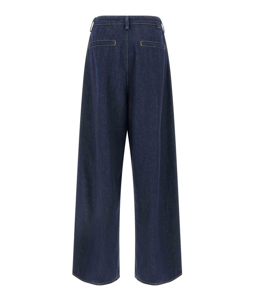 7 FOR ALL MANKIND Синие хлопковые джинсы клеш, фото 2