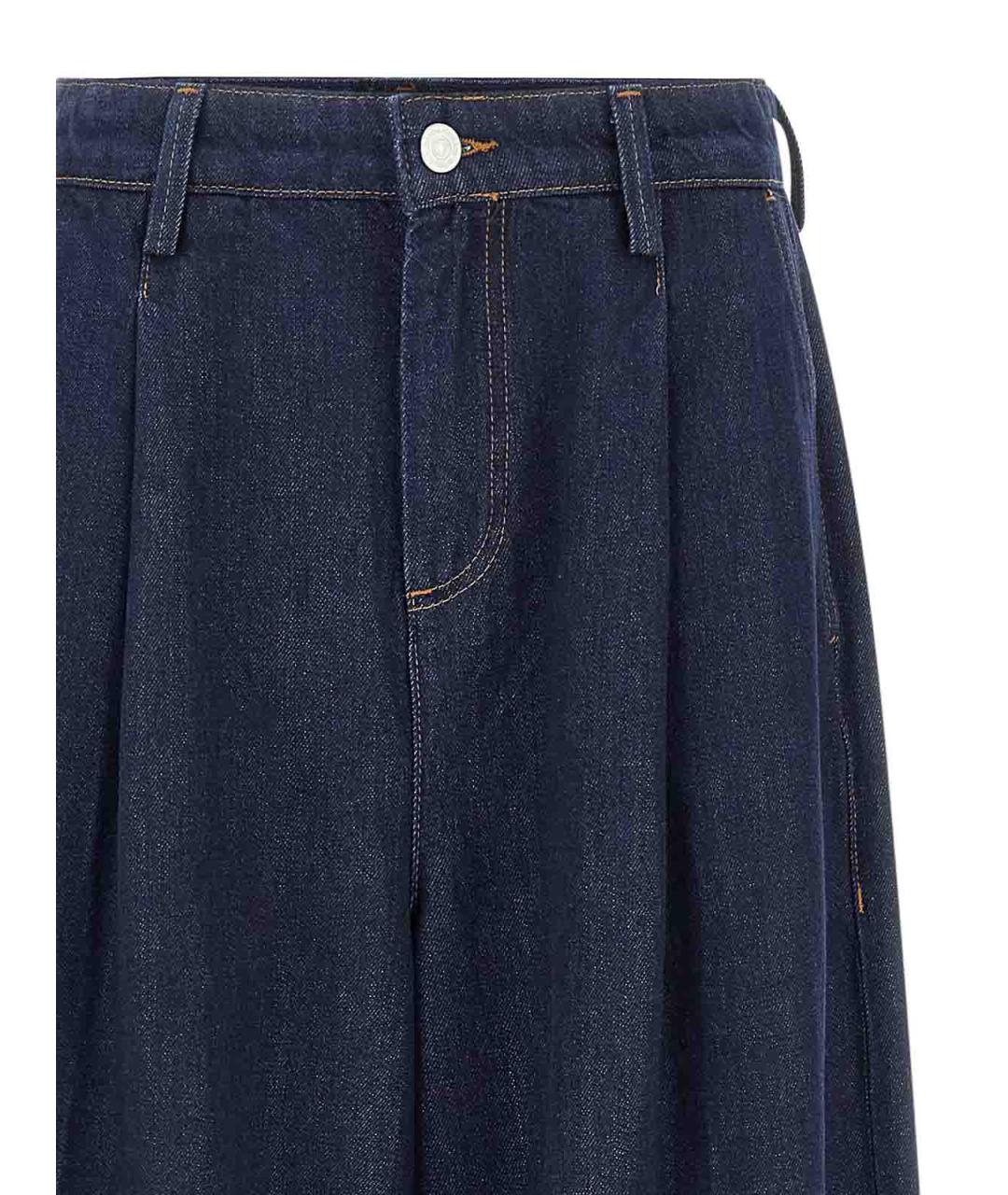 7 FOR ALL MANKIND Синие хлопковые джинсы клеш, фото 3