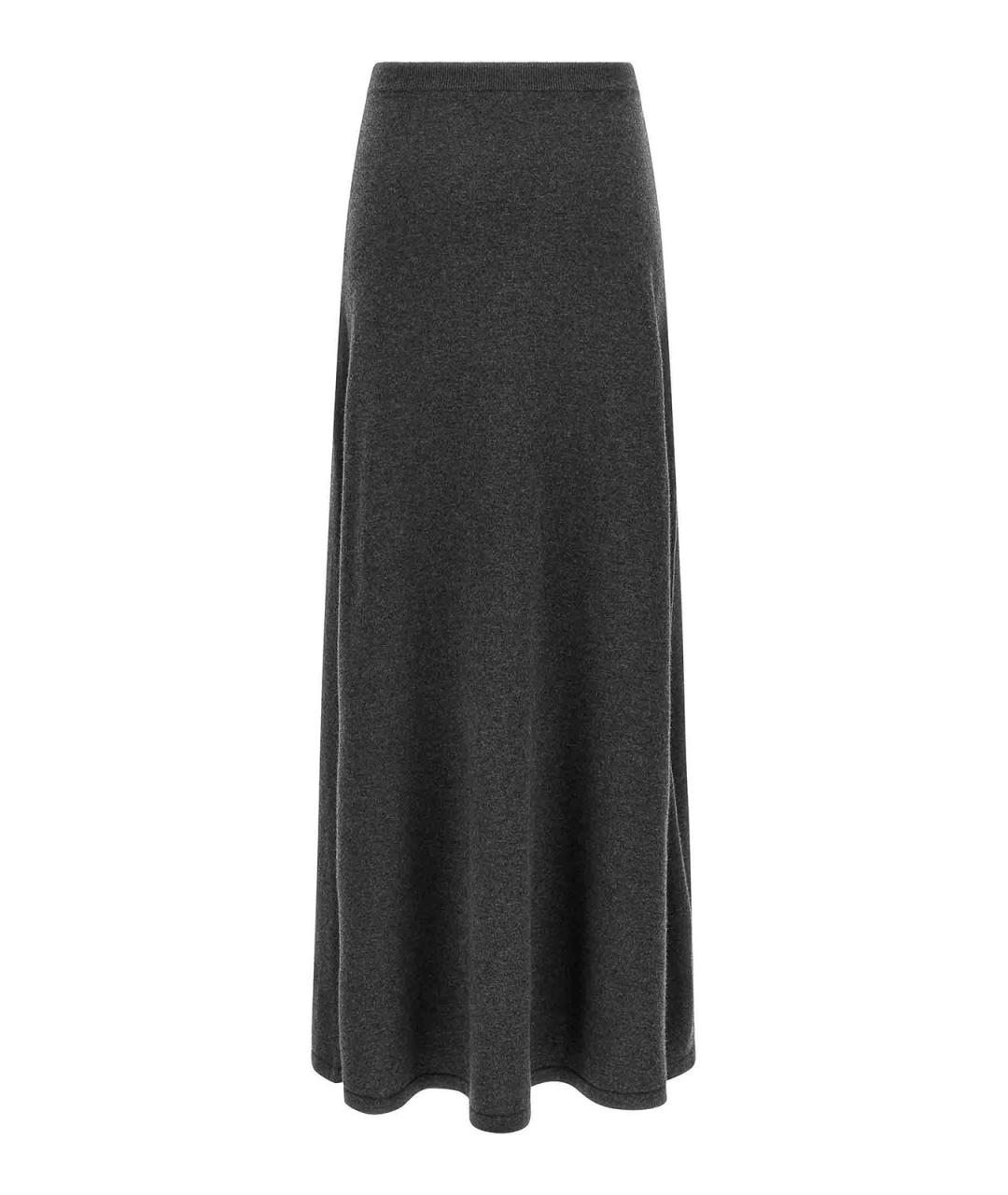 BALENCIAGA Серая шерстяная юбка макси, фото 2