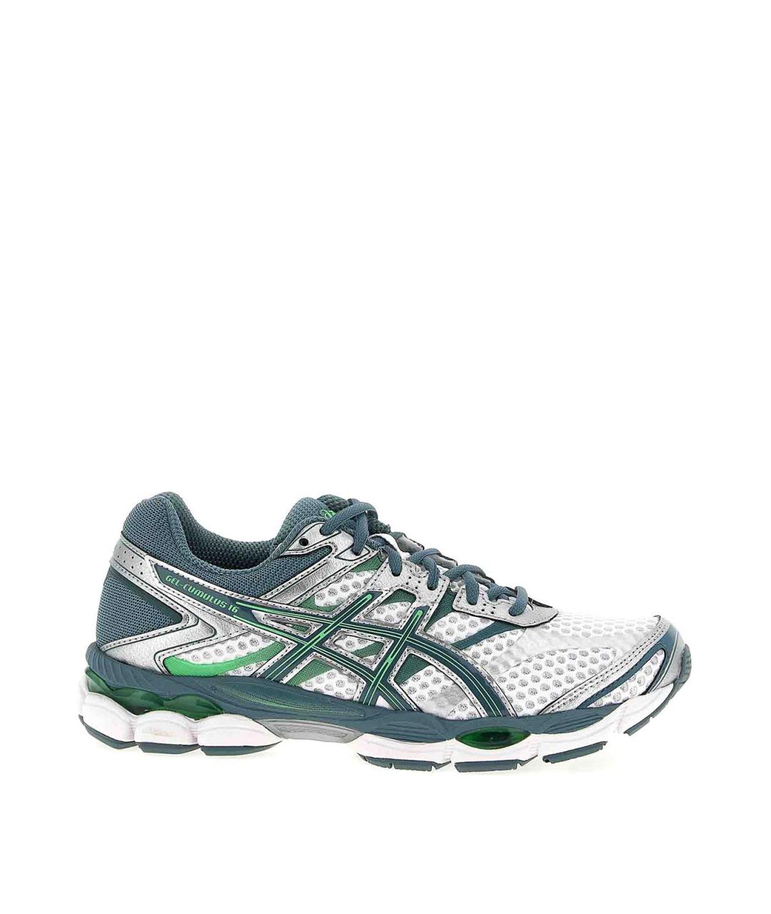 ASICS Зеленые кожаные кроссовки, фото 1