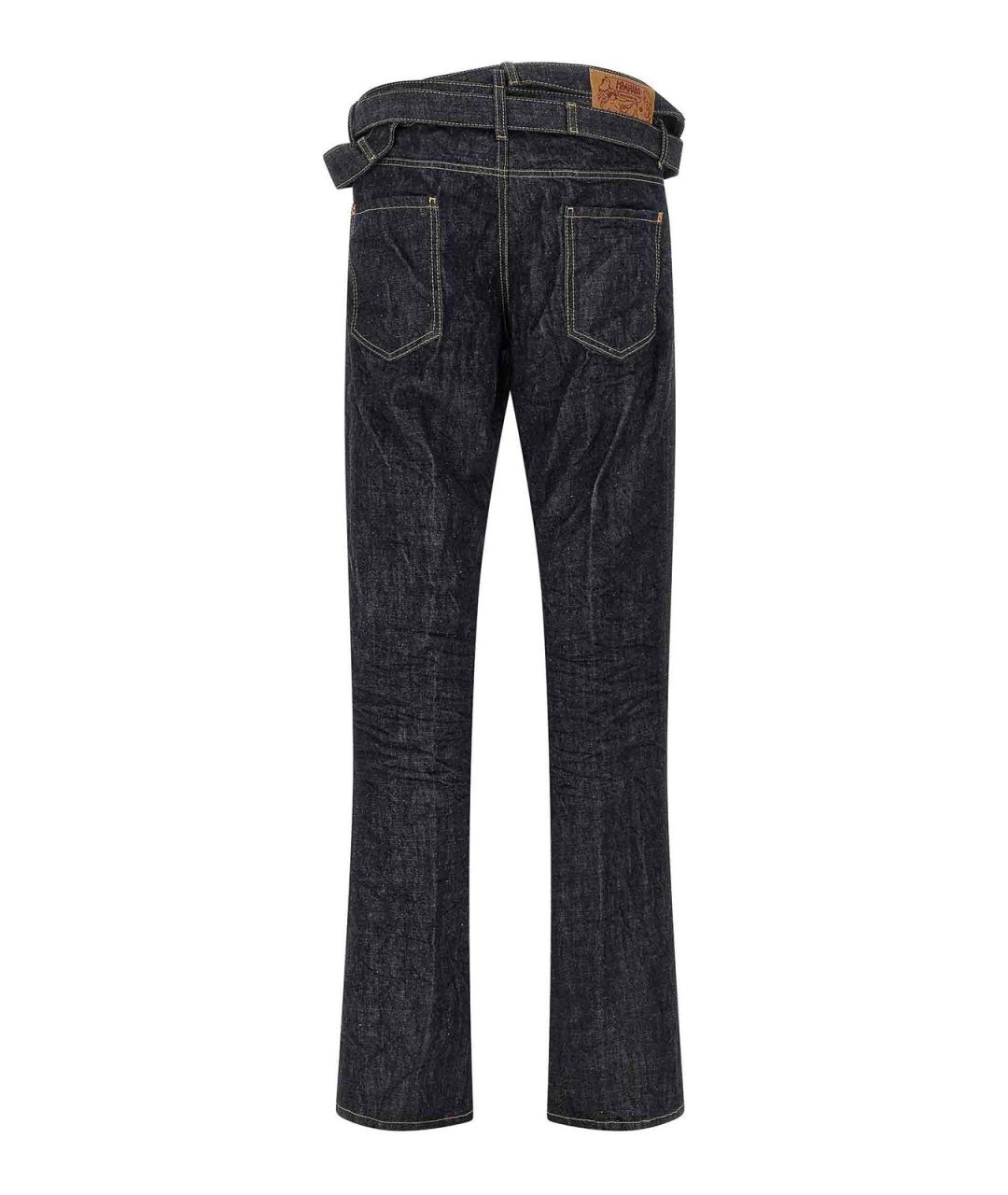 DSQUARED2 Синие хлопковые прямые джинсы, фото 2