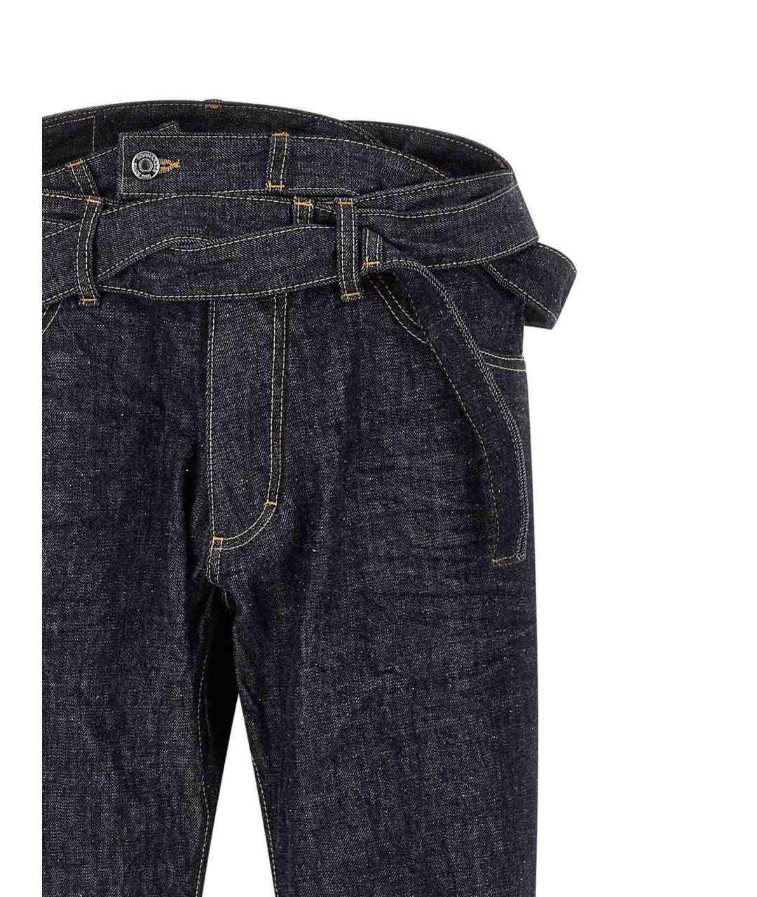 DSQUARED2 Синие хлопковые прямые джинсы, фото 3