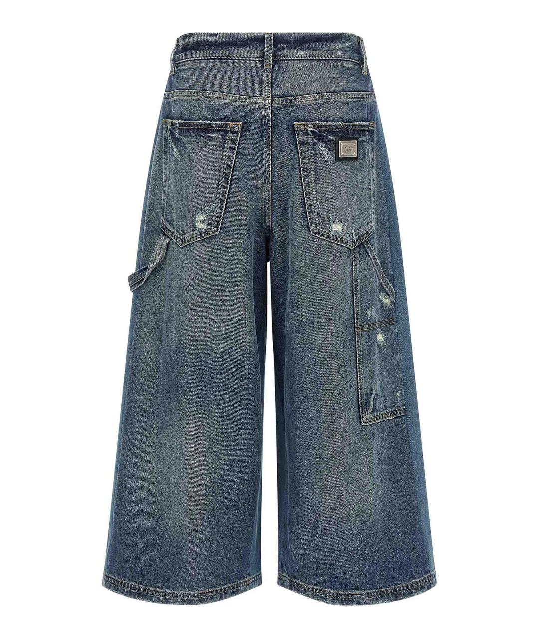 DOLCE&GABBANA Синие хлопковые шорты, фото 2