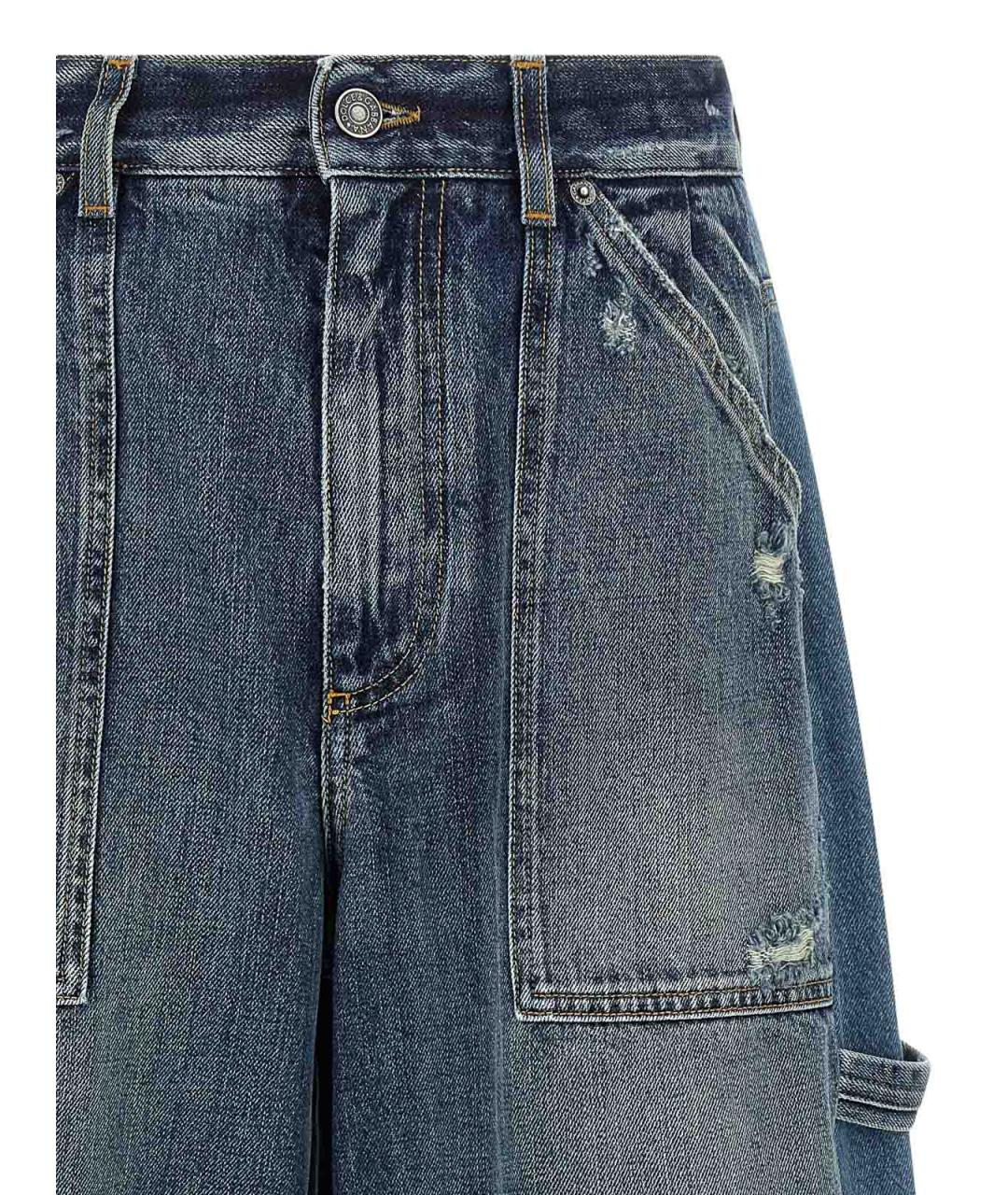 DOLCE&GABBANA Синие хлопковые шорты, фото 3