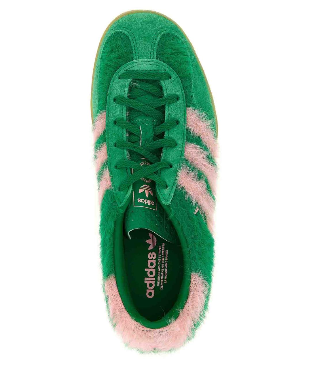 ADIDAS Зеленые замшевые кроссовки, фото 4
