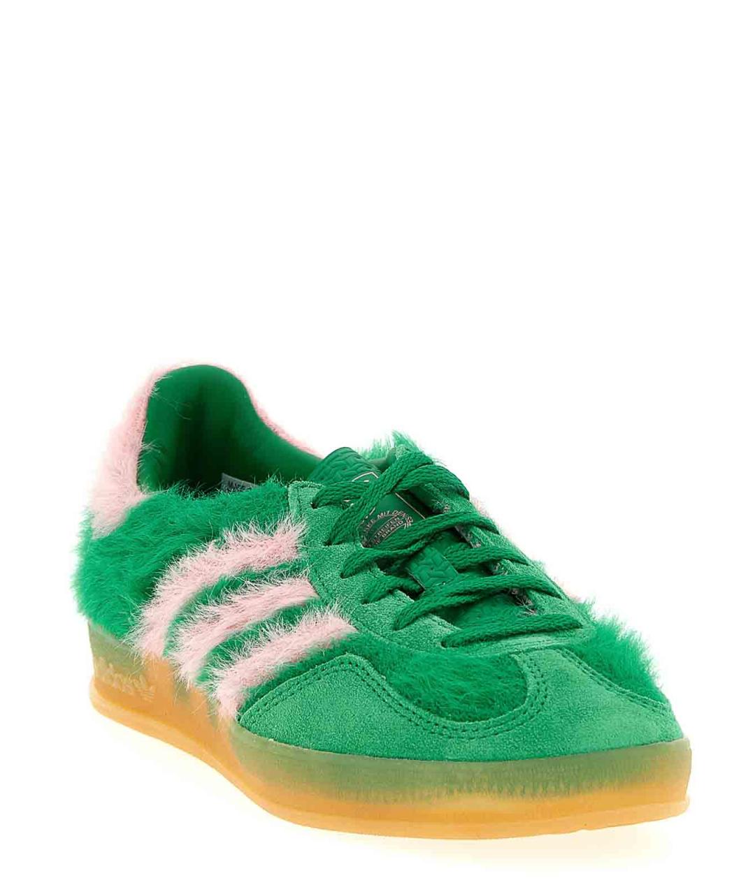 ADIDAS Зеленые замшевые кроссовки, фото 2