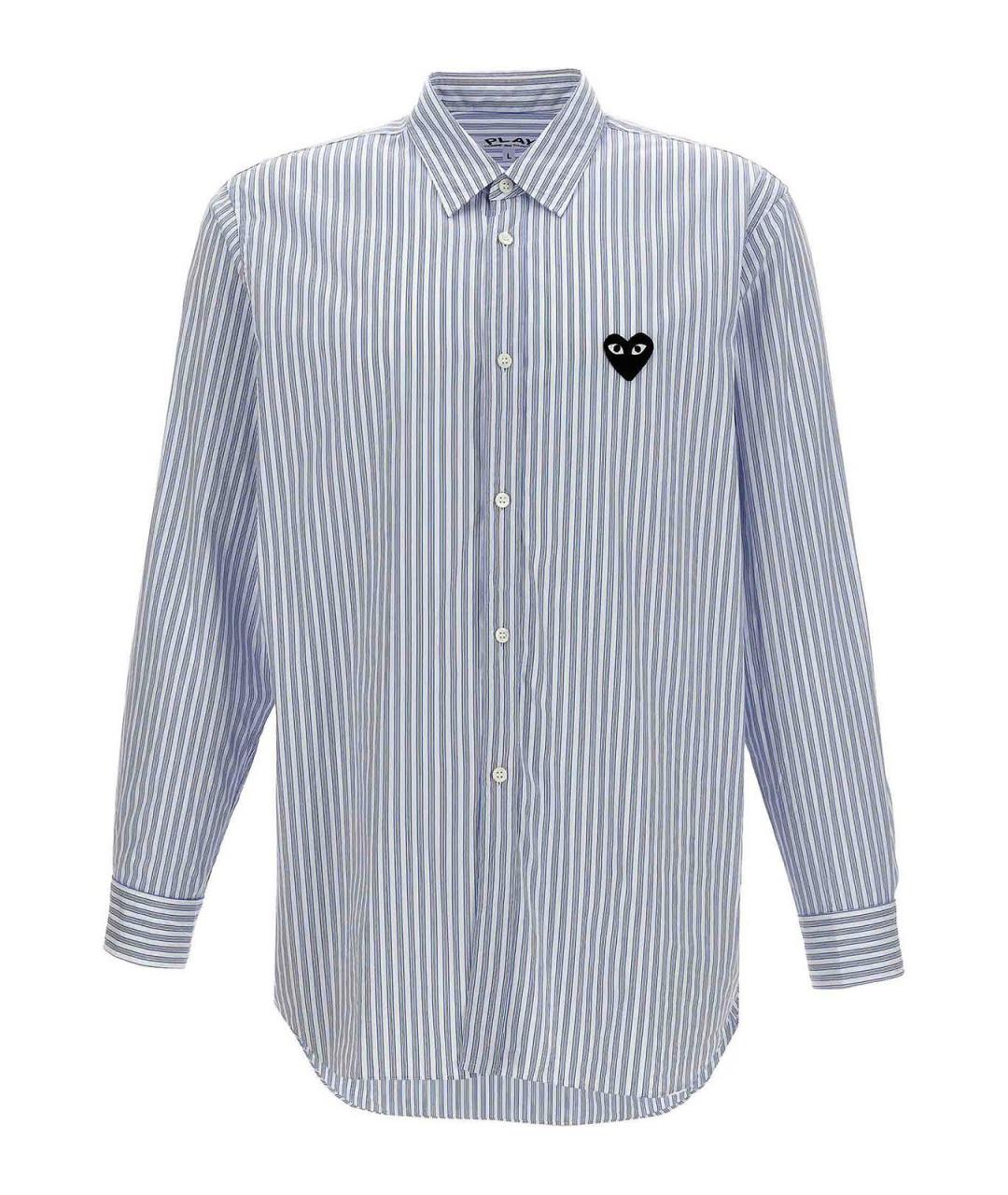 COMME DES GARÇONS PLAY Голубая хлопковая кэжуал рубашка, фото 1