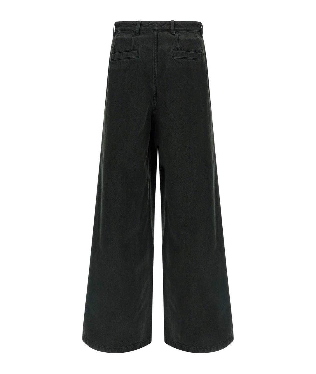 DRIES VAN NOTEN Зеленые хлопковые джинсы клеш, фото 2