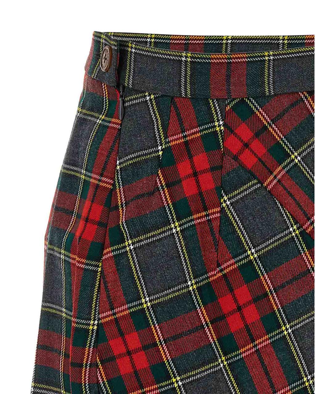 VIVIENNE WESTWOOD Мульти шерстяная юбка мини, фото 4