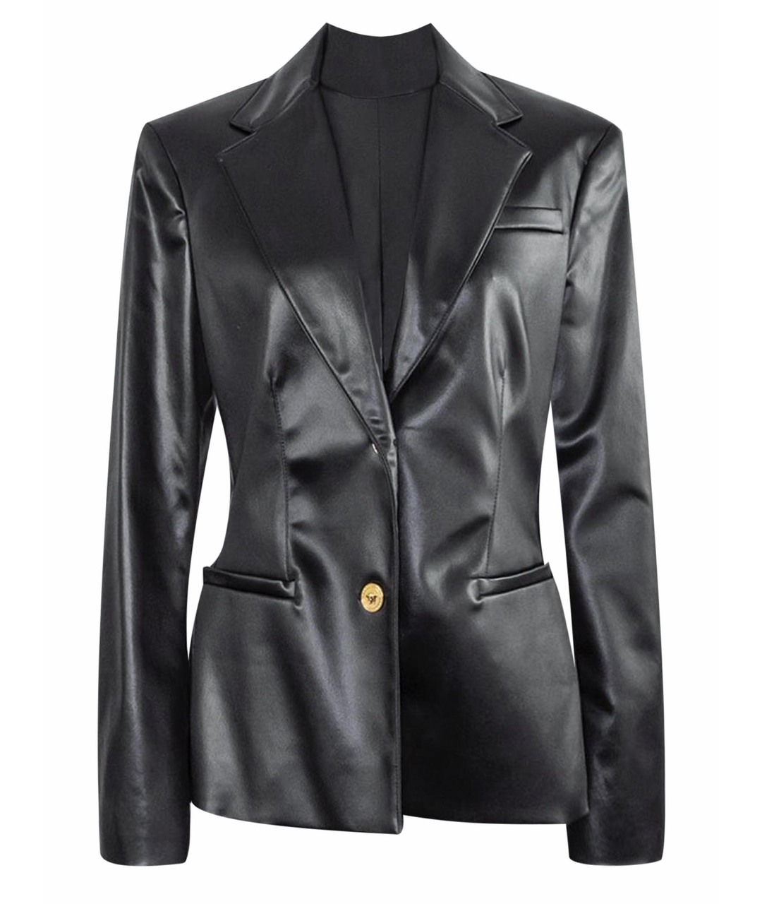 VERSACE Черный шелковый жакет/пиджак, фото 1