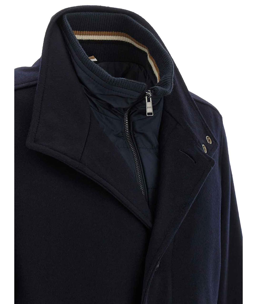 HUGO BOSS Синее кашемировое пальто, фото 4