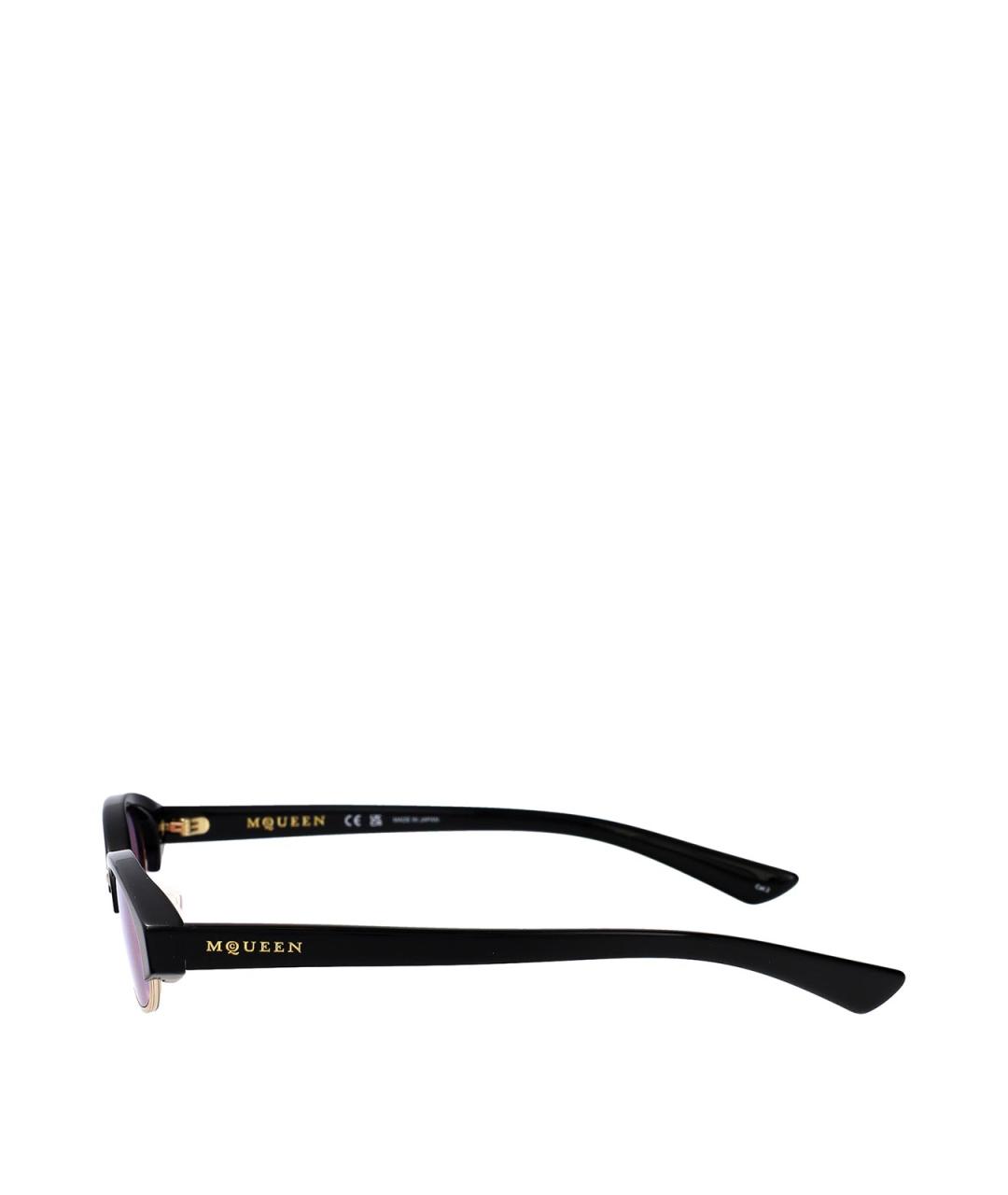 ALEXANDER MCQUEEN Черные пластиковые солнцезащитные очки, фото 3