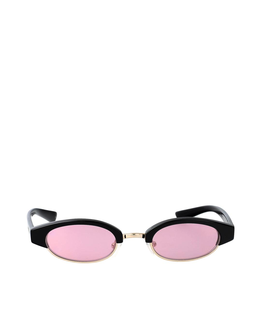 ALEXANDER MCQUEEN Черные пластиковые солнцезащитные очки, фото 1