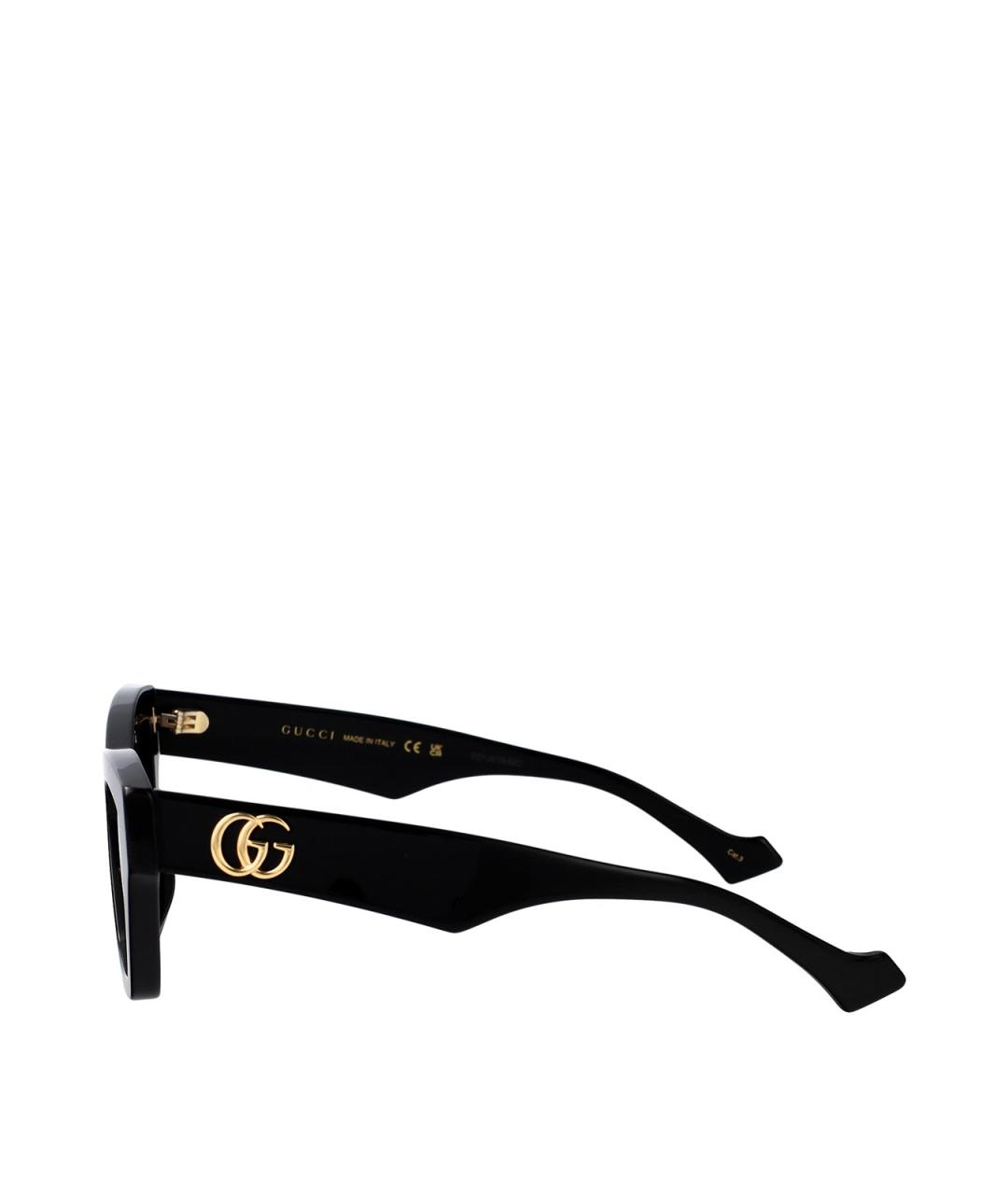 GUCCI Черные пластиковые солнцезащитные очки, фото 3